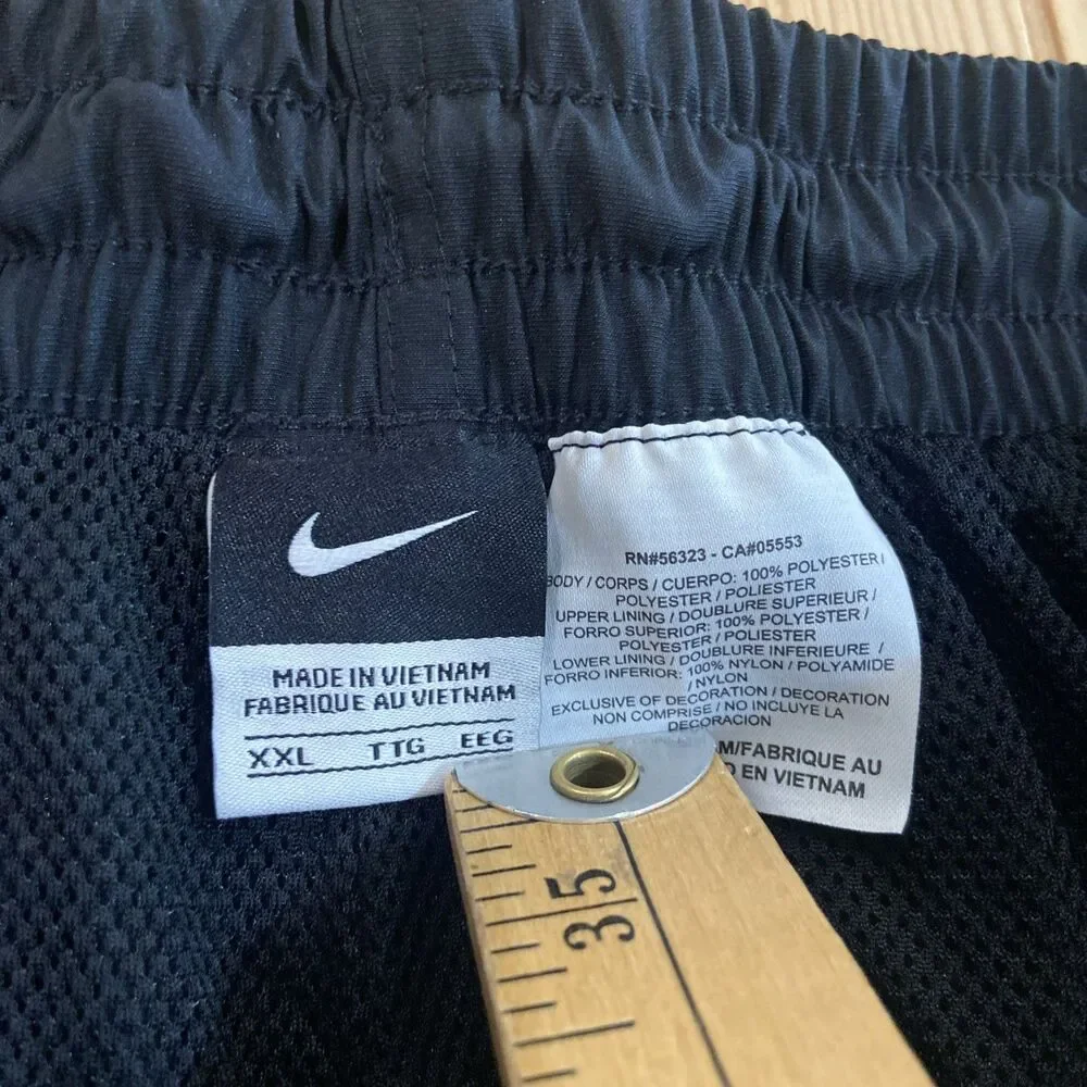 Vintage Team Nike Windbreaker Ankle Zip Wide Leg Sweatpants Black Size XXL